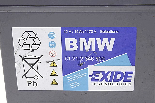 BATTERIA BMW EXIDE TECHNOLOGIES 61212346800 12V 19AH BATTERY 