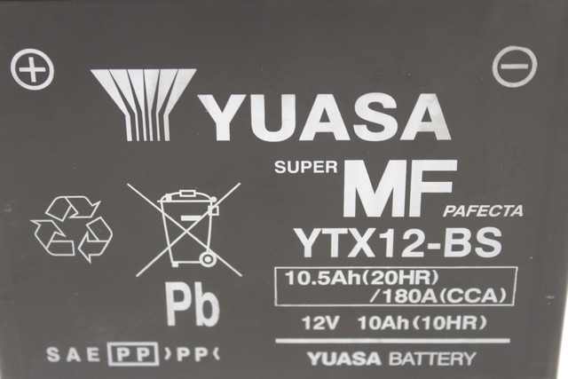 BATTERIA YUASA SUPER MF PAFECTA YTX12-BS 12V 10AH 10HR BATTERY