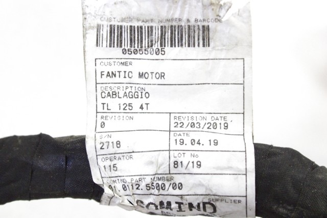 FANTIC MOTOR MOTARD 125 (2019) CABLAGGIO IMPIANTO ELETTRICO MAIN WIRING HARNESS