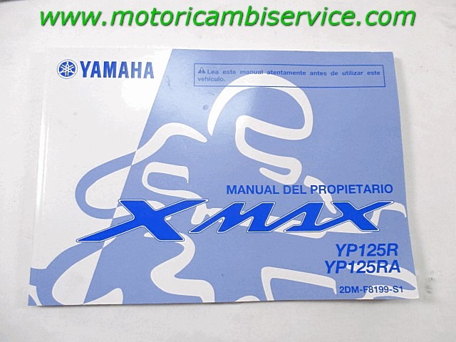 LIBRETTO USO E MANUTENZIONE YAMAHA X-MAX 125 ABS (2014-2016) 