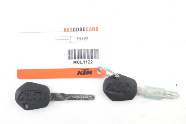 KTM RC 390 94341031000 94611066044 KIT CHIAVI ECU ACCENSIONE 22 - 24 KEY ECU KIT 