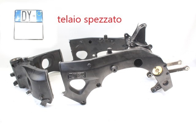 SUZUKI GSX R 1000 4110021H00YAP TELAIO CON DOCUMENTI 06 - 08 FRAME WITH DOCUMENTS TELAIO SPEZZATO