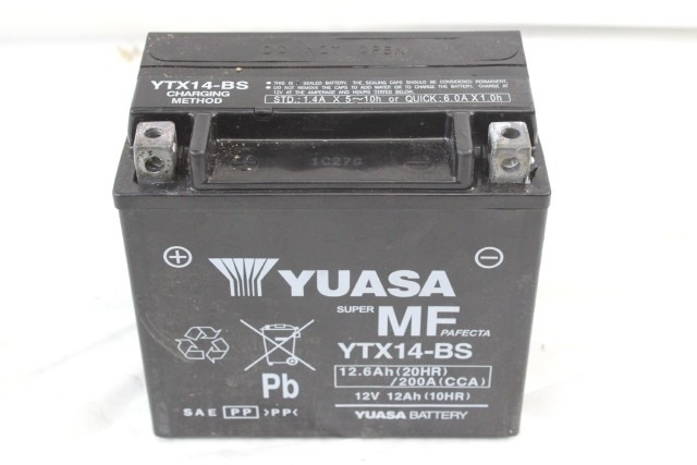 BATTERIA MOTO YUASA YTX14-BS 12V 12.6AH 200A BATTERY