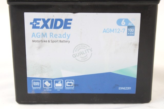 BATTERIA MOTO SCOOTER EXIDE AGM12-7 12V 6AH 100A BATTERY