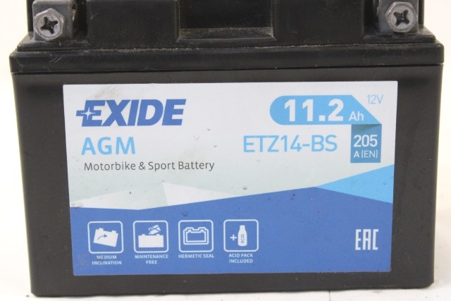 BATTERIA MOTO SCOOTER EXIDE AGM ETZ14-BS 12V 11AH 205A BATTERY