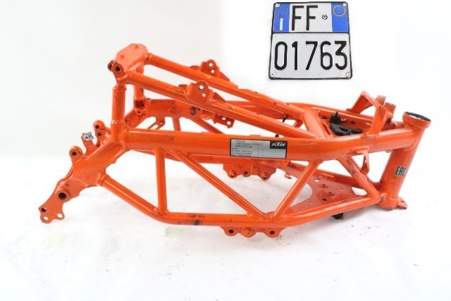 KTM 125 DUKE 93003001100EB TELAIO CON DOCUMENTI 21 - 23 FRAME WITH DOCUMENTS 93003001000EB DANNEGGIATO